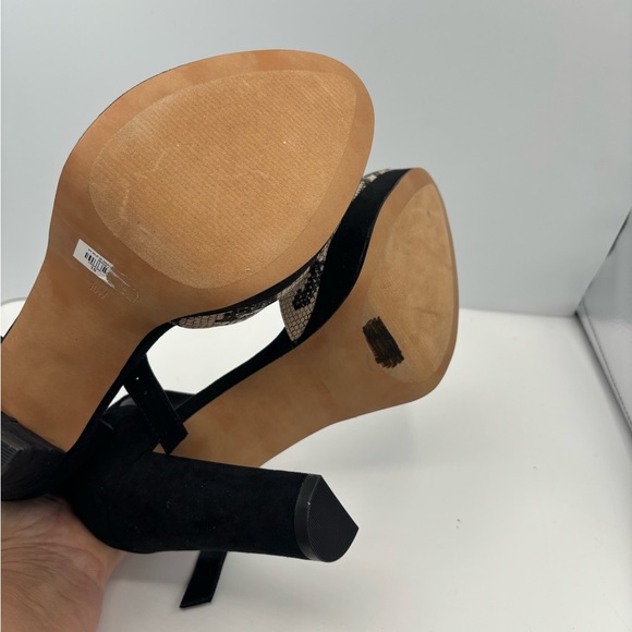 Brand New Black Suede and Snake Print Torrid Platform Heels Size 10 - Picture 3 of 5